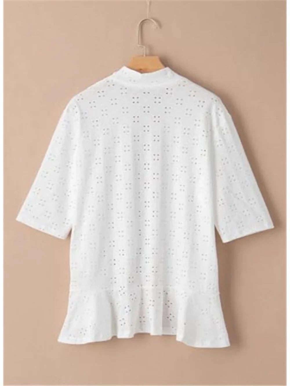 Womens Crochet Cardigan Lightweight Knit Open Front Half Sleeve Summer Sweater